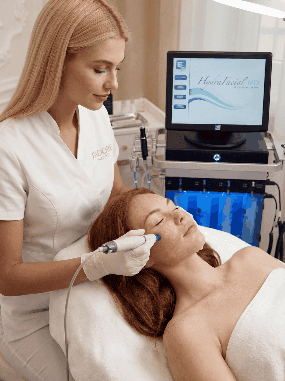 Głowica HydraFacial — szczegół zabiegu