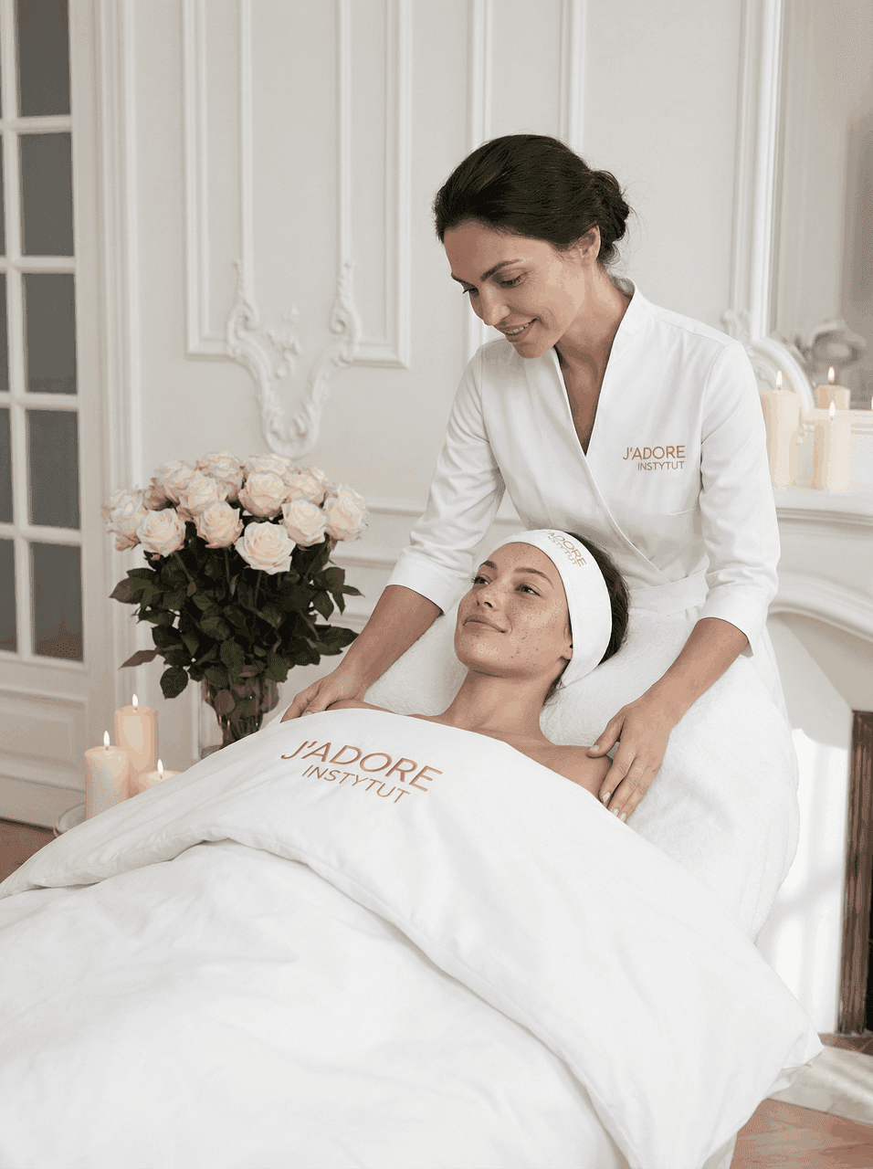 Karboksyterapia — specjalistka ocenia skórę po iniekcji CO₂ J'ADORE